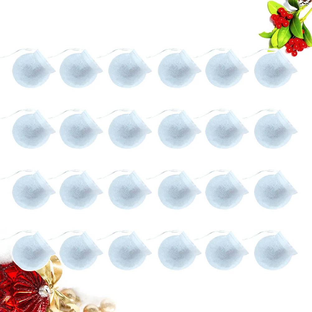 

300Pcs Disposable Tea Bag Drawstring Filter Paper Bags 75mm Empty Pouches for Loose Leaf Tea Powder Herbs Spices