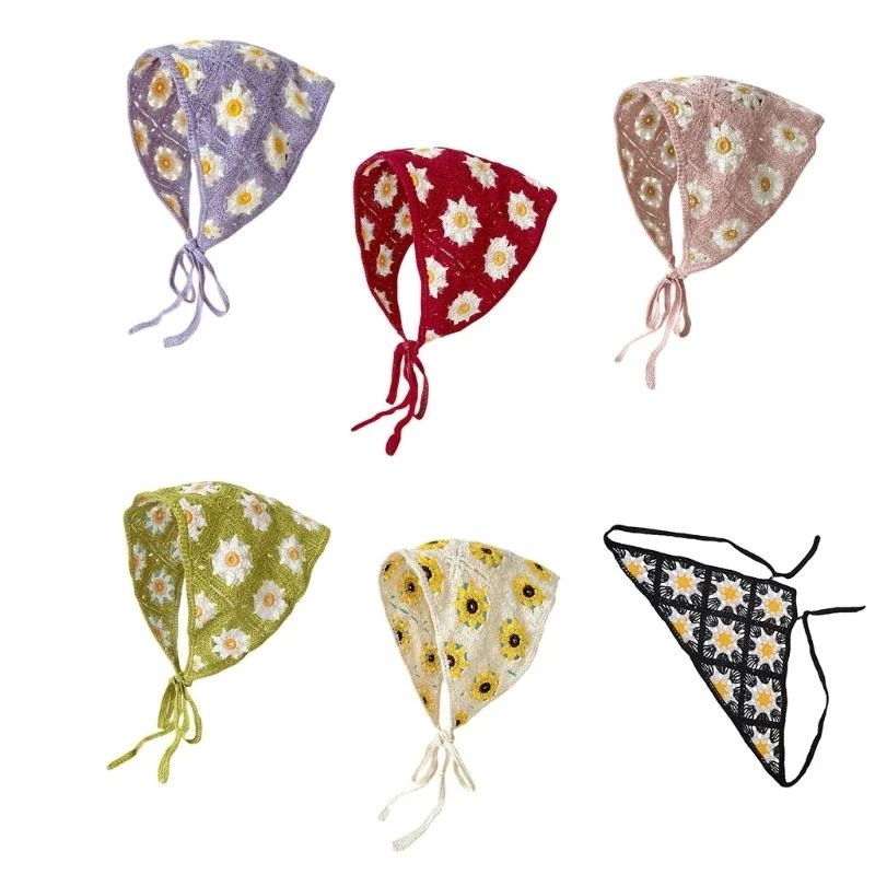 5asd dệt hoa đầu khăn quàng cổ kỳ nghỉ tóc Kerchief đầu cho lễ hội âm nhạc
