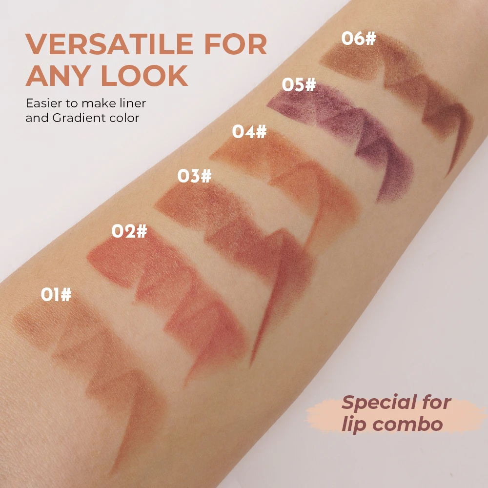 2Pcs Lip Liner Lipgloss Set, High Shine,Long Lasting,Dark Brown,Plumping,Moisturizing,Lightweight