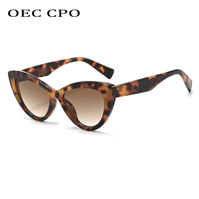 

OEC CPO Leopard Fashion Cat Eye Sunglasses Women Brand Designer Retro Multicolor Sun Glasses Female Shades UV400 Eyewear