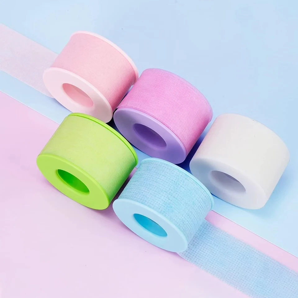 5/10 Rolls Silicone Gel Tape for Lash Extensions Sensitive Skin Multi Use Non-Woven Breathable Under Eye Pad Patches Makeup Tool