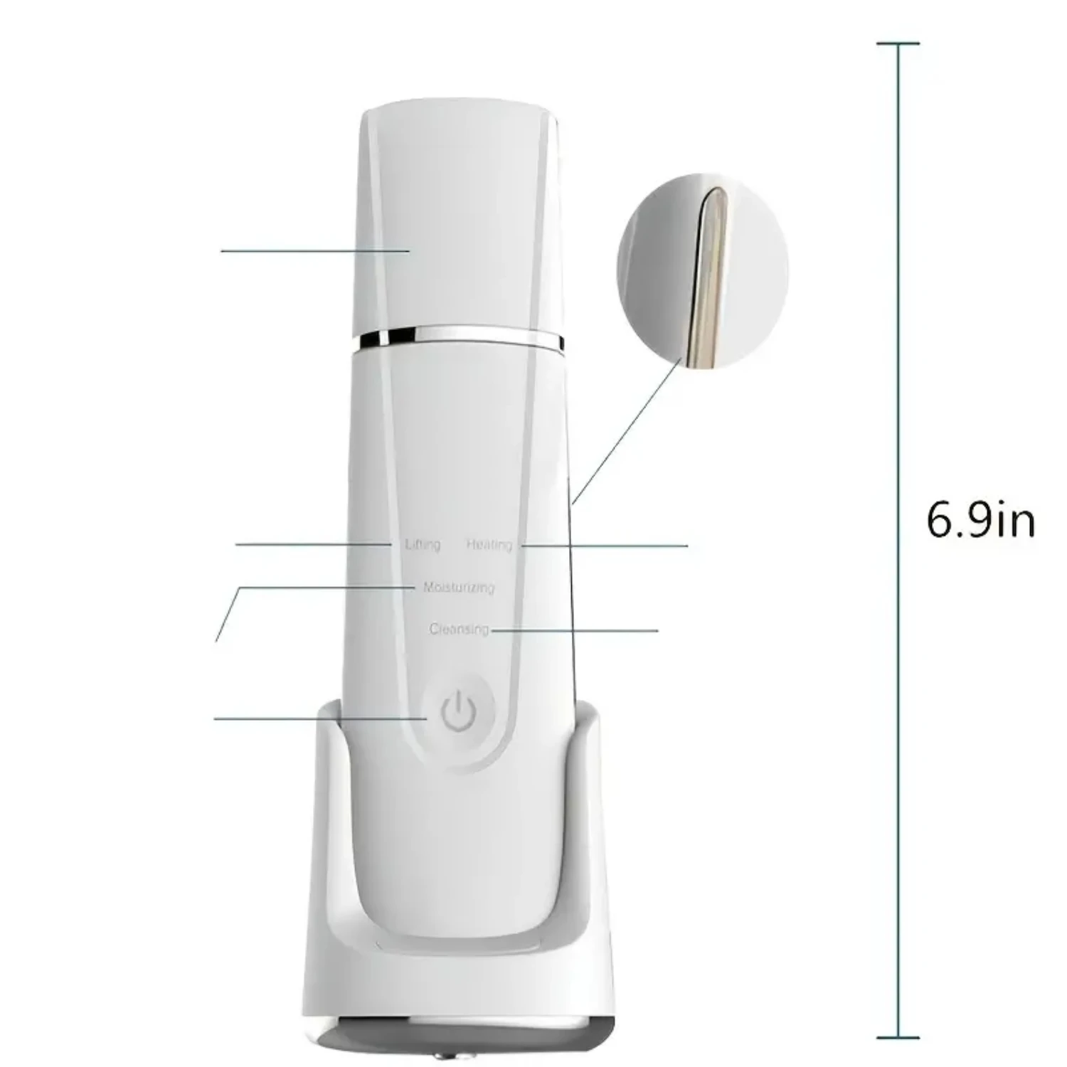Scrubber portatile per la pelle del viso - Potente strumento di bellezza per la pulizia profonda, la rimozione dei punti neri e il lifting del viso - Compatto e