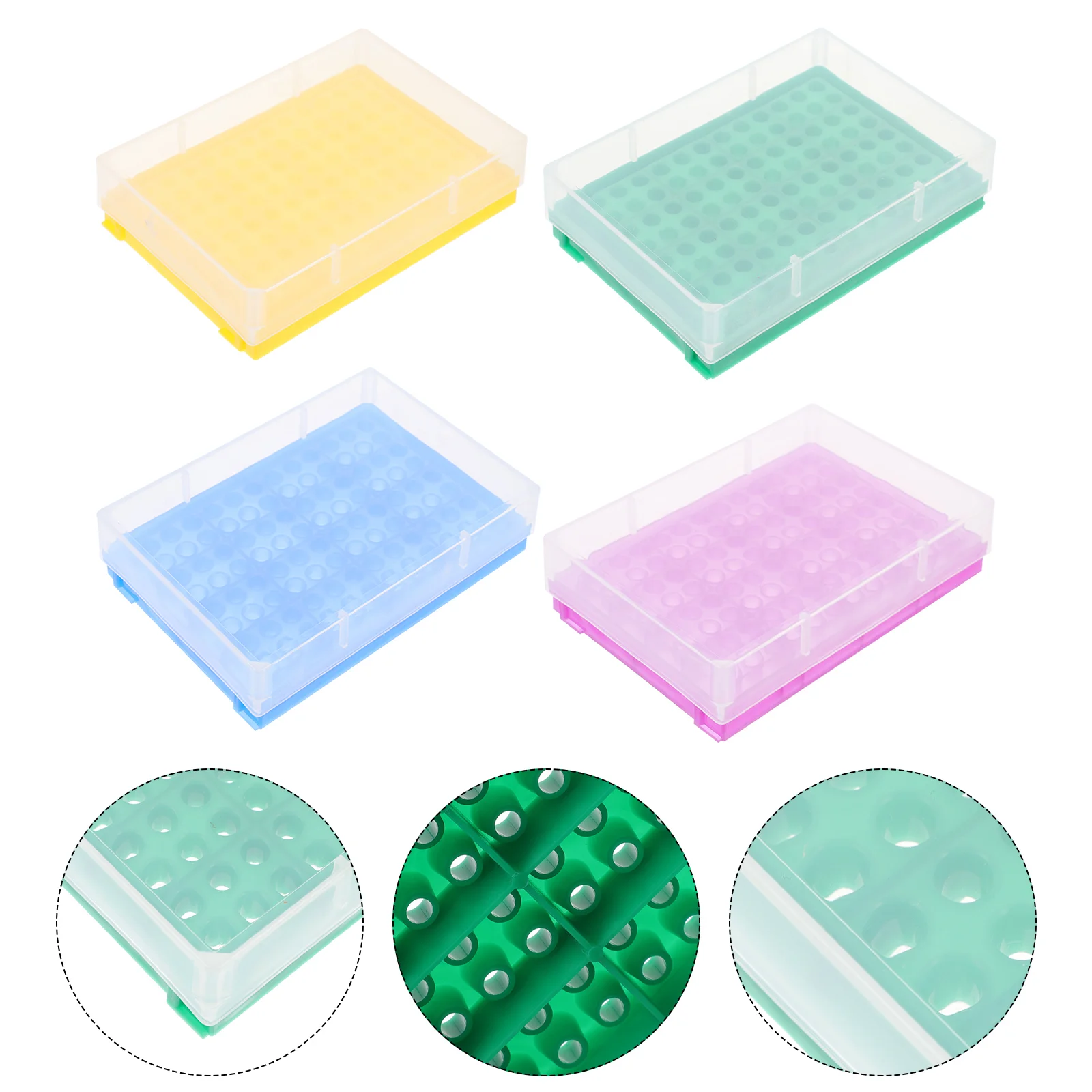 

4 Pcs Centrifuge Tube Box Storage Holder Microcentrifuge Case Microtubules Miniature Micro-Tubes Pp Plastic Support Bracket