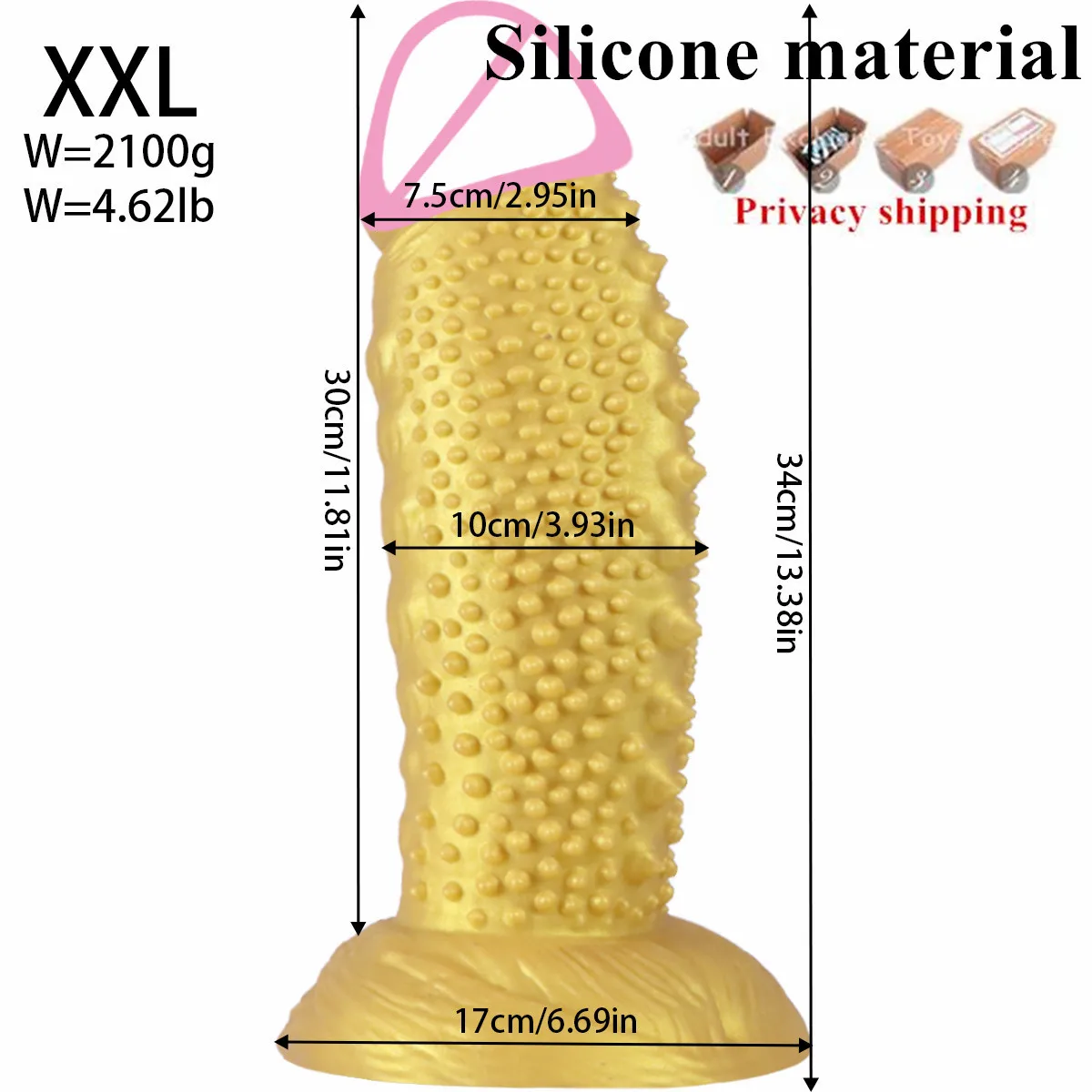 Dildo in silicone rosso con punte e ventosa gioco anale_voghion.com