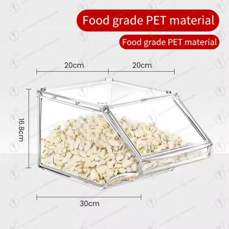 

Transparent Plastic Push-Pull Snack Food Box Supermarket Display Case for Candy And Dried Fruit