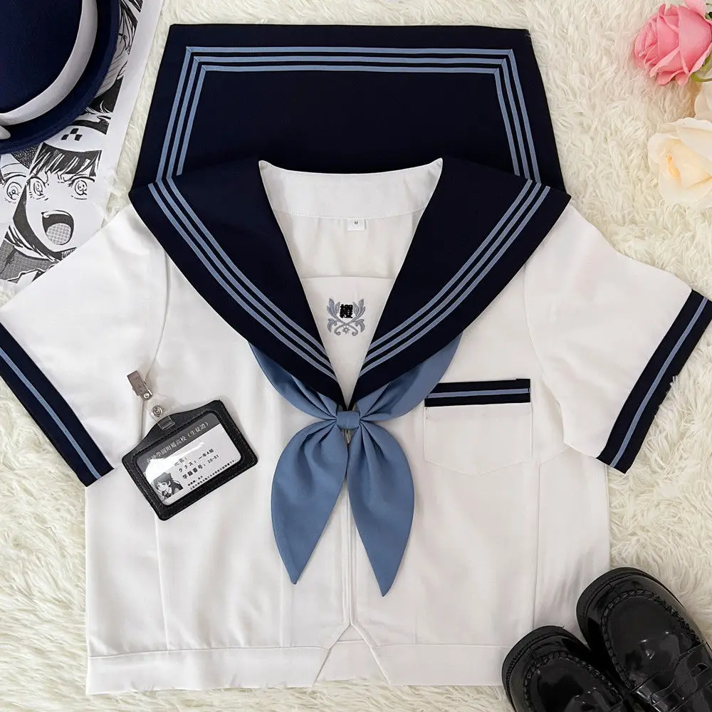 Japanese/Korean Sailor Suit Cosplay Costumes School Uniforms Cute Girls JK Student Clothing Top+Skirts Lolita COS Play