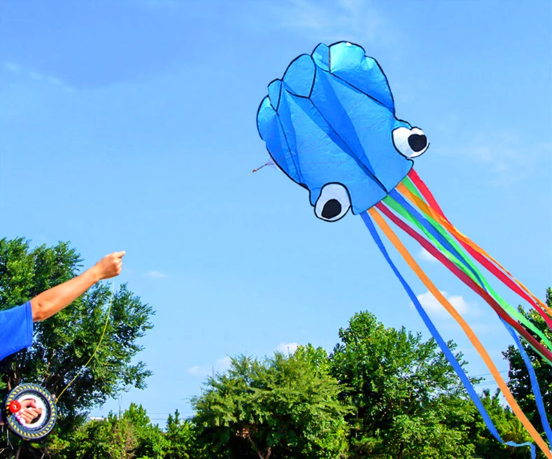 5m octopus vliegers vliegende zachte vliegers lijn volwassenen vliegers professionele windvliegers Opblaasbaar speelgoed Show Kite buitenspellen strandvliegers