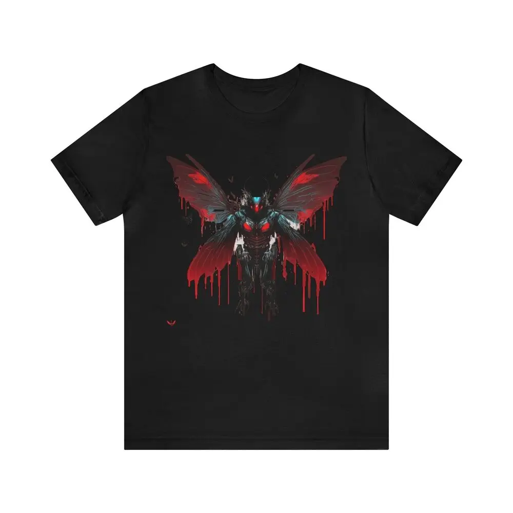 Mothman T-Shirt, Mothman Shirt, Kryptid Shirt, 1966 Mothman, Schwarz Und Rot, For Men Clothing Women Tees Y2K Tops Unisex Summer