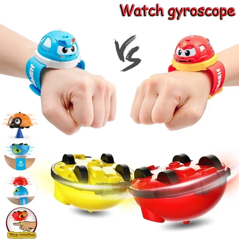 Children‘s Toys Watch Rotation Car Cartoon Fidget Spinner Toy with Inertial Rotation and Battle Function Perfect Gift for Kids