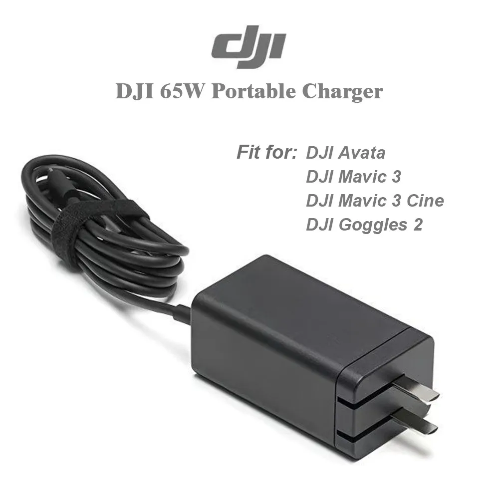 

DJI 65W Portable Charger with Cable for Mavic 3,Air 3,Avata(PD-65CN) US/CN/JP/TW NEW