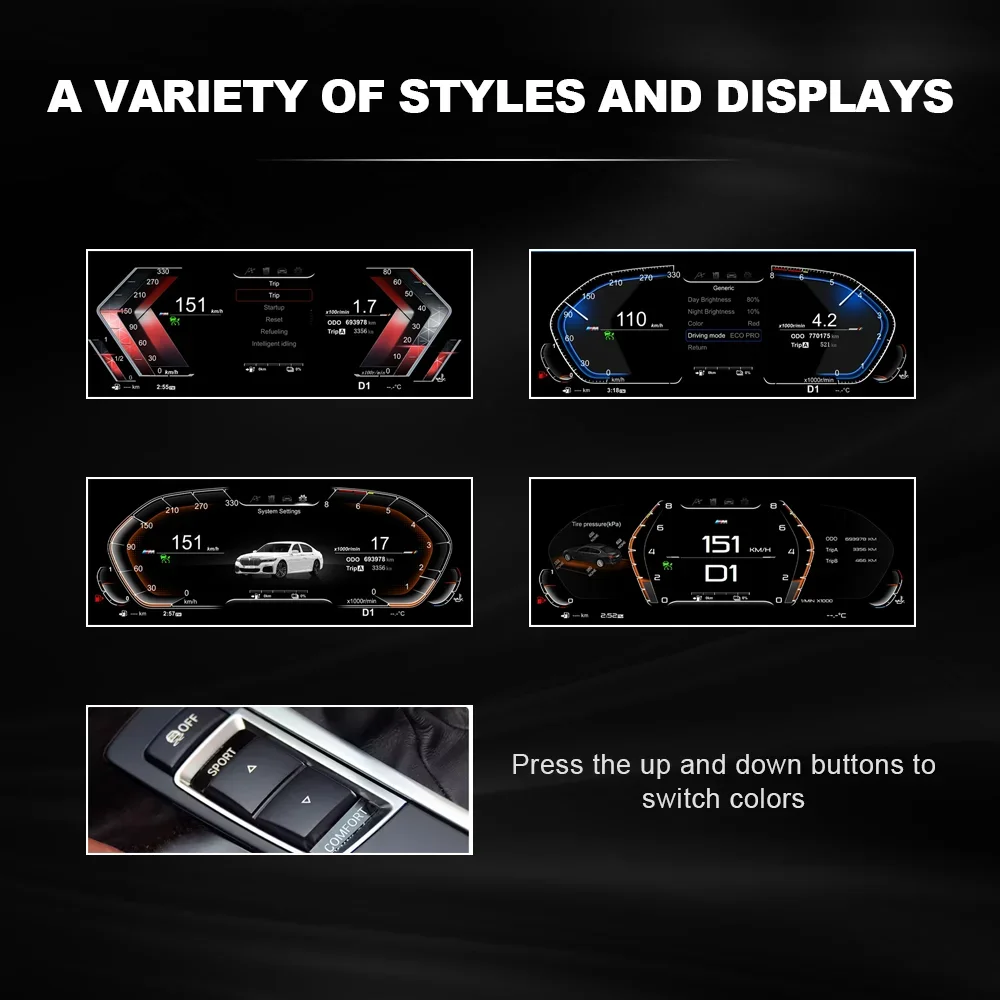 لوحة القيادة لسيارات BMW E83 F25 F26 E70 E71 F15 E81 F20 E90 E60 F30 F32 F10 F06 E65 E84 F48 عداد السرعة مجموعة الأدوات الرقمية