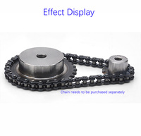1PCS 9-23 Tooth 04C Chain Gear 45 # Steel Industrial Chain Wheel Motor Chain Drive Chain Wheel Tooth Pitch 6.35mm