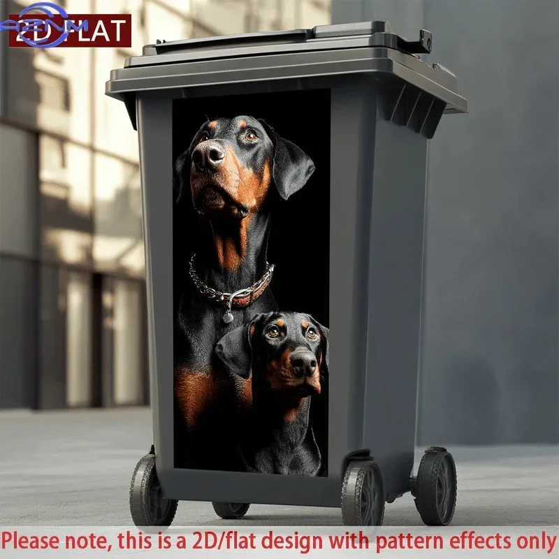 Home Waste Dustbin 2D Printed Graphic Decal Eye‑catching Ornament for Surface Decor