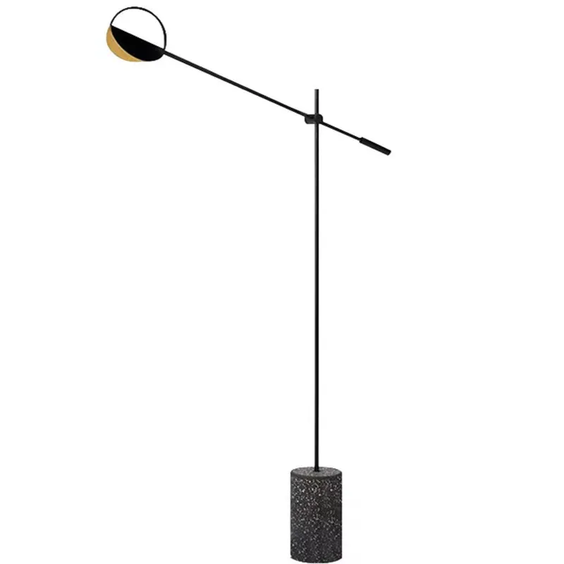 

Nordic Family Hotel Creative Terrazzo Base Personalized Light Emitting Diode Standing Floor Light Adjustable Black Gold Iron Art