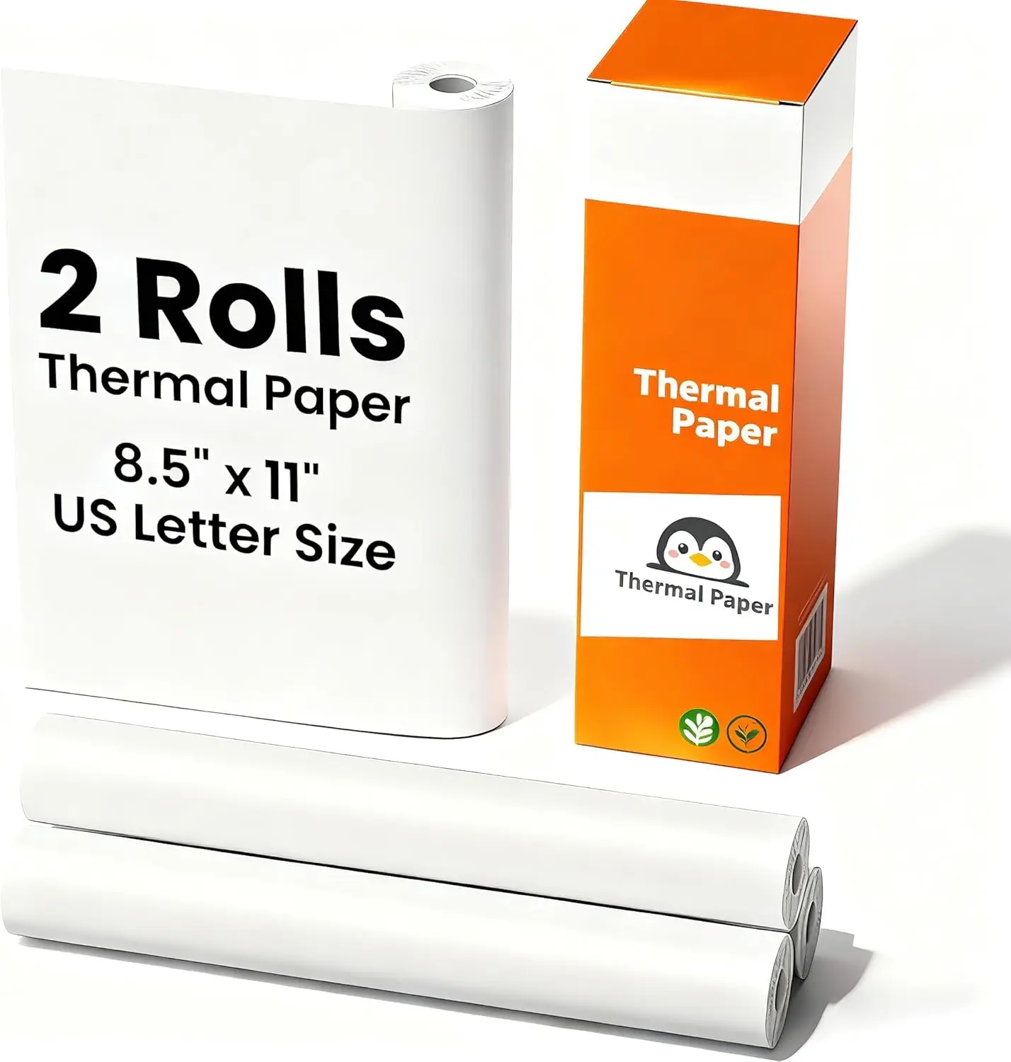 

2 Rolls Thermal Printer Paper 8.5 x 11 Inch, US Letter Size for Portable Printers