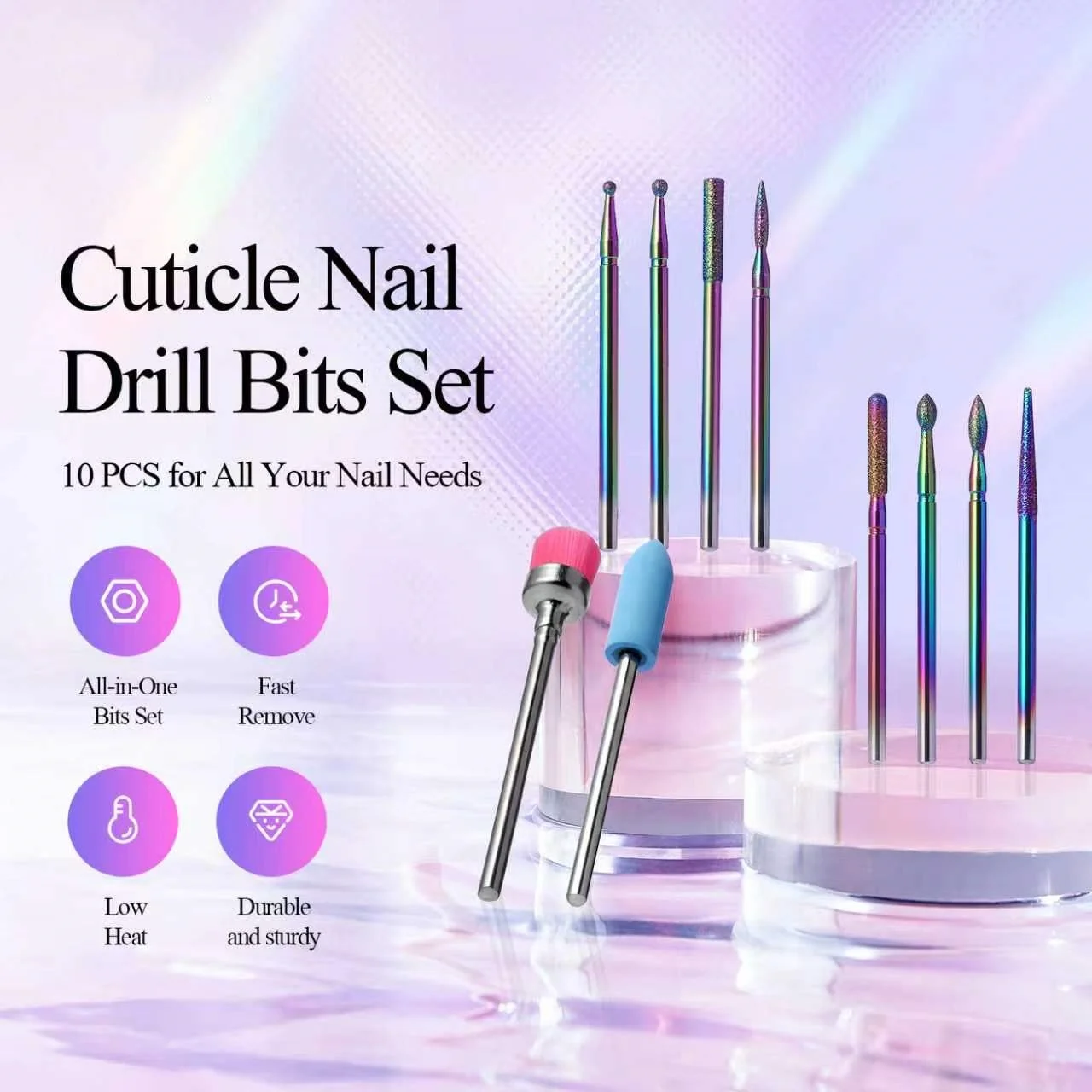 Functional Nail Polishing Grinding Head Kits Clean Foot Cuticle Nail Machine Nail Polishing Tool Drill Bits for Nails