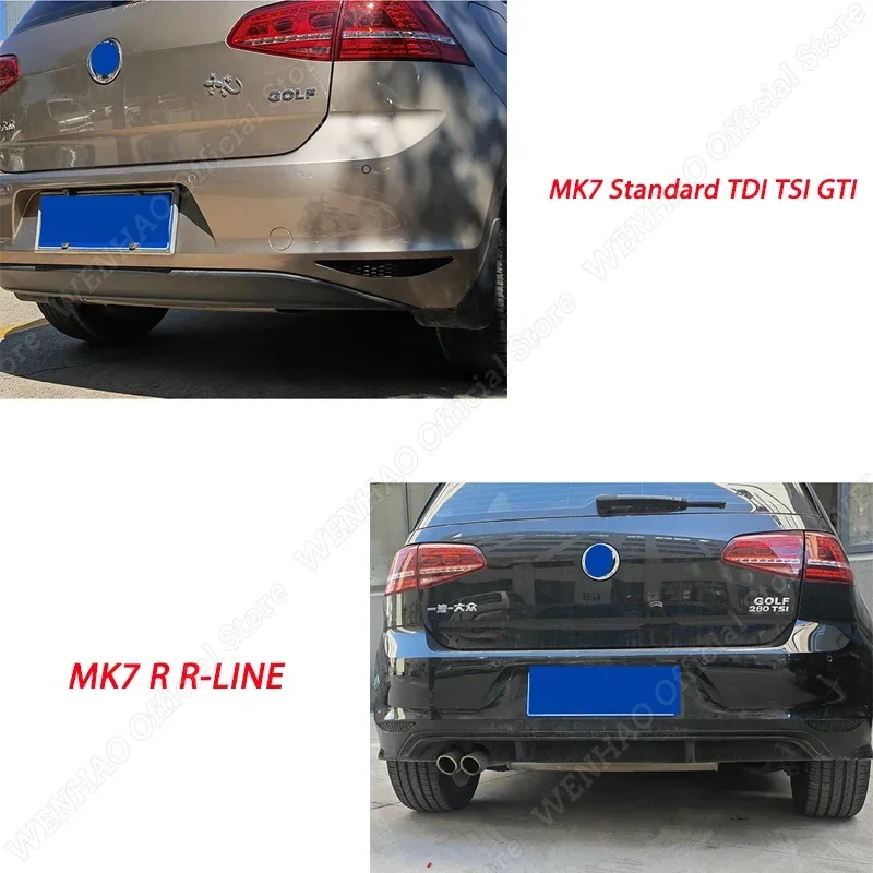 For VW Golf7 MK7 MPI TSI TDI GTI GTD GTE R R-Line 2012-2017 Car Rear Bumper Reflector Stickers Reflective Strip Body Kits Tuning