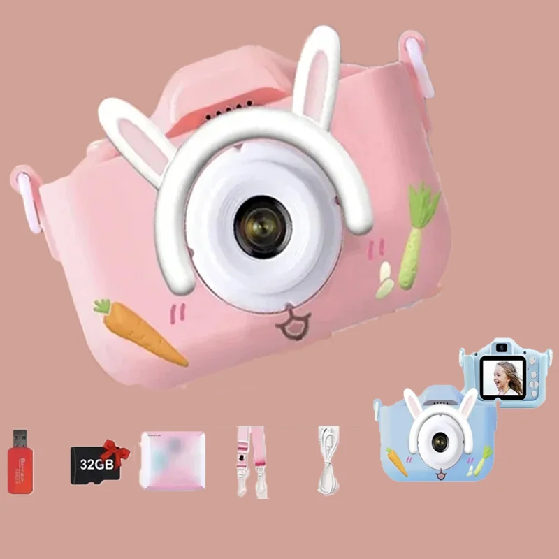 

Children's Cute Camera Take Photo and Video for Birthday Gifts for Kids Toy Camera High Definition 2000w Dual Camera with Memory