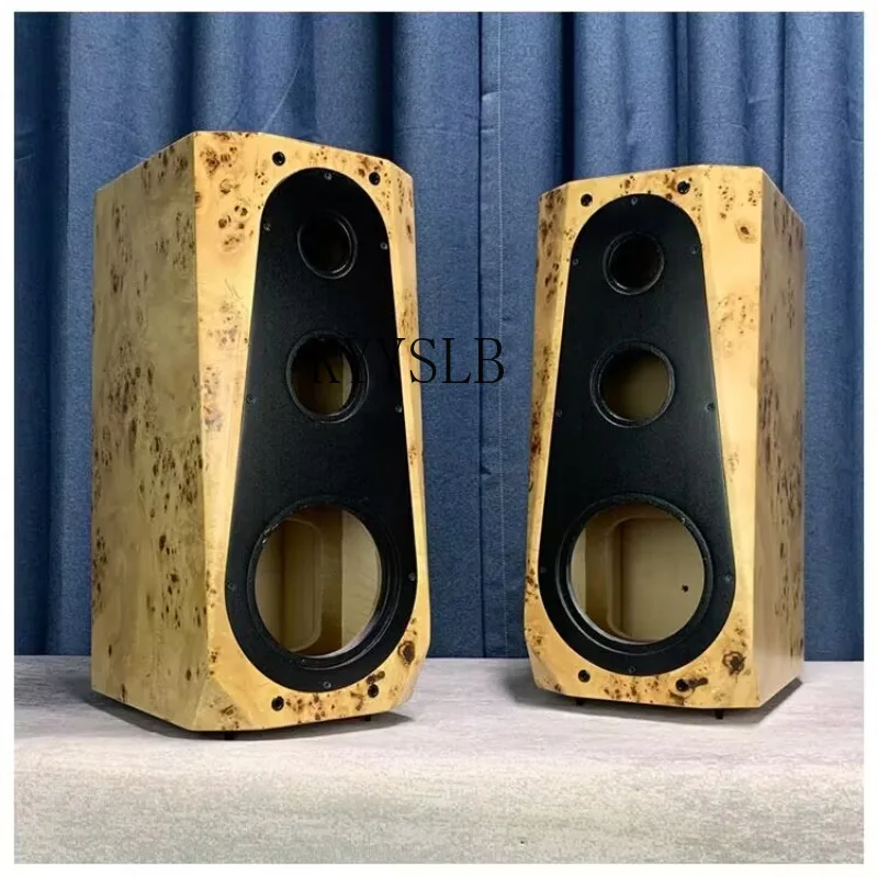 KYYSLB ไฮไฟ 6.5 นิ้ว 8 นิ้วชั้นวางหนังสือลําโพงสามทางที่ว่างเปล่ากล่องไม้อัดทะเลเบิร์ช