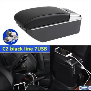 適用於菲亞特500 X的扶手箱,菲亞特500 X汽車扶手箱中央儲物盒內飾改裝,帶USB接口,汽車配件 6 最佳銷售 菲亞特500中央扶手 - №5