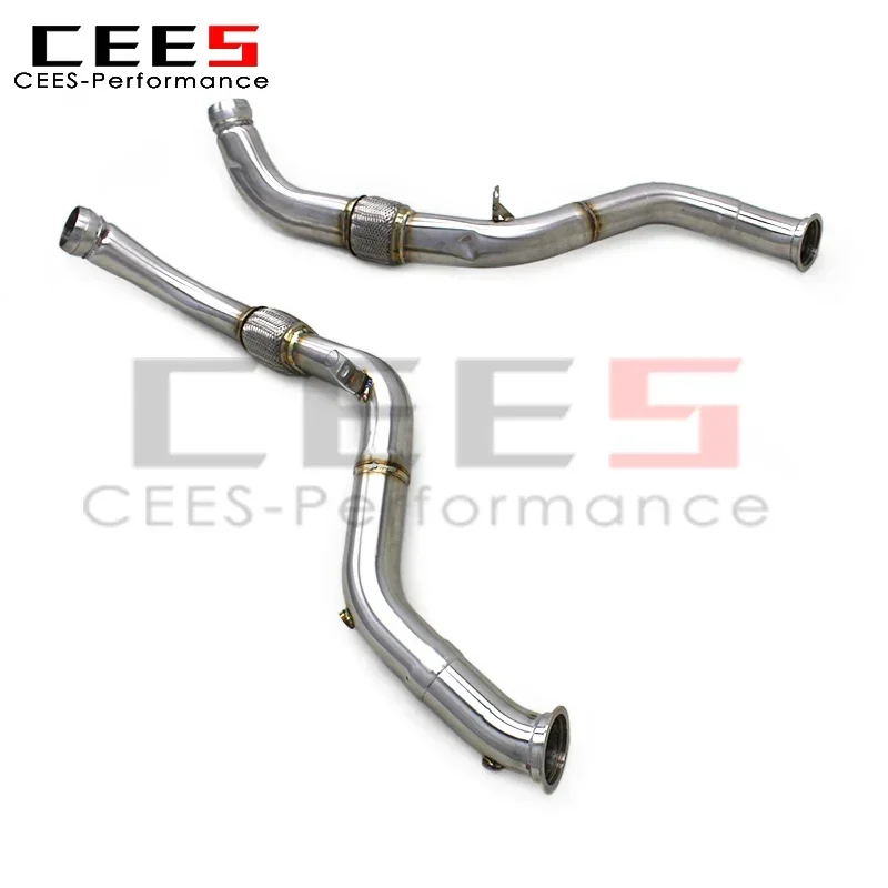 CEES Downpipe Exhaust Assembly for Bentley Continental GT 4.0TT/6.0TT 2020-2024 Stainless Steel Car Tuning System Exhaust Pipe