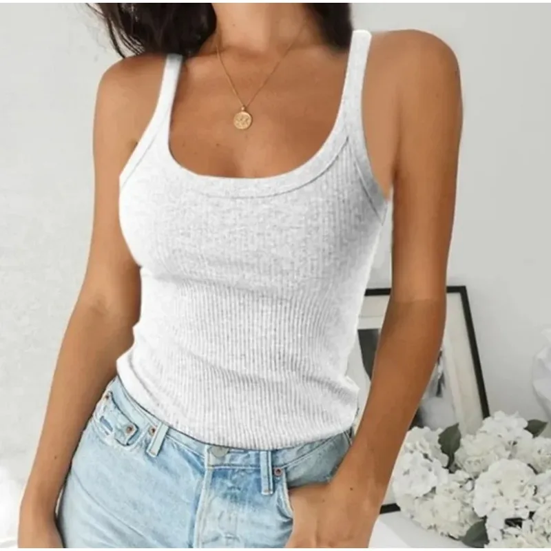 Hot Versatile Sexy Round Neck Solid Top T-Shirt Women Inner Outer Wear Spandex Blend American Retro Style image 3