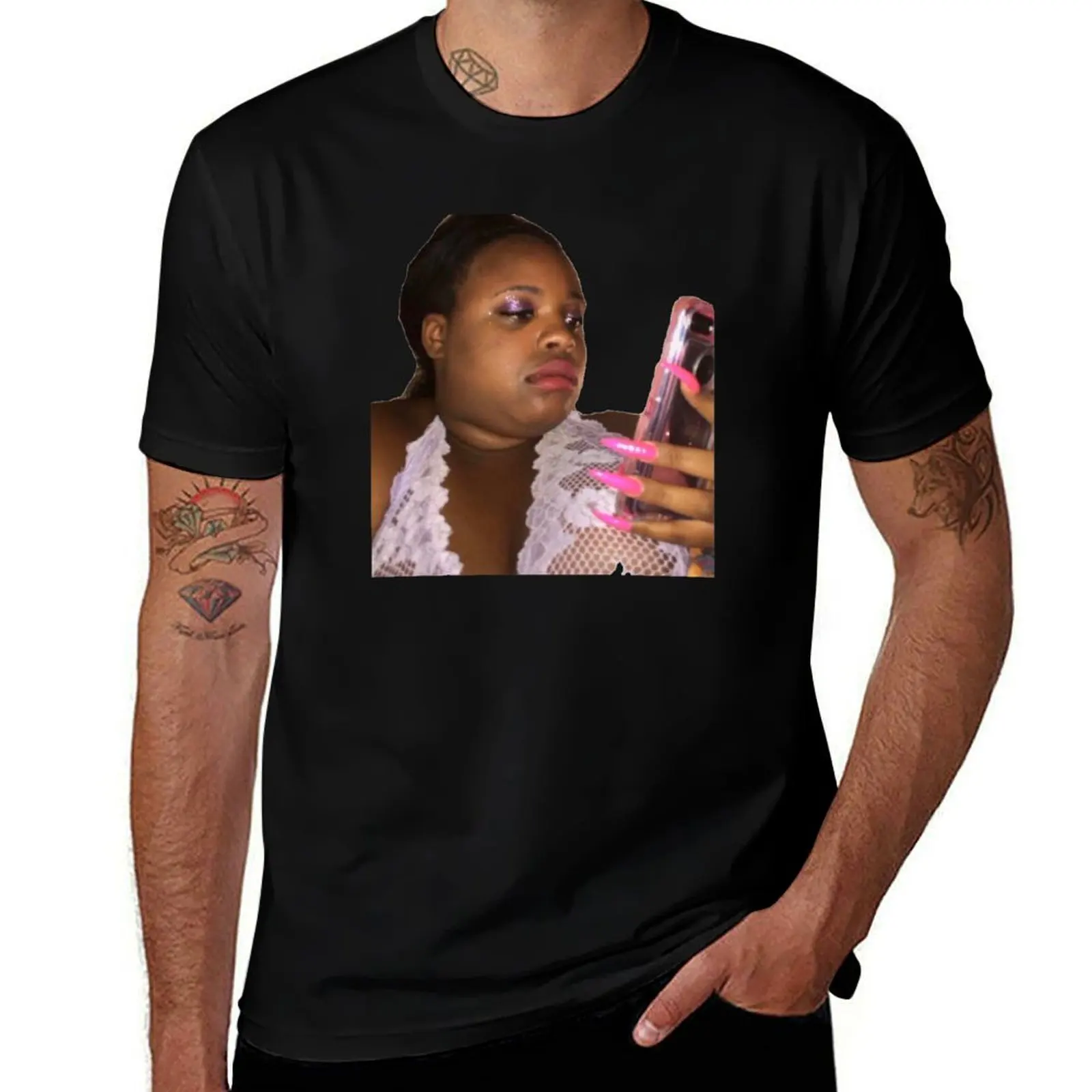 Peaches Reaction Meme T-Shirt Moisture Control Sports Tee T-Shirt