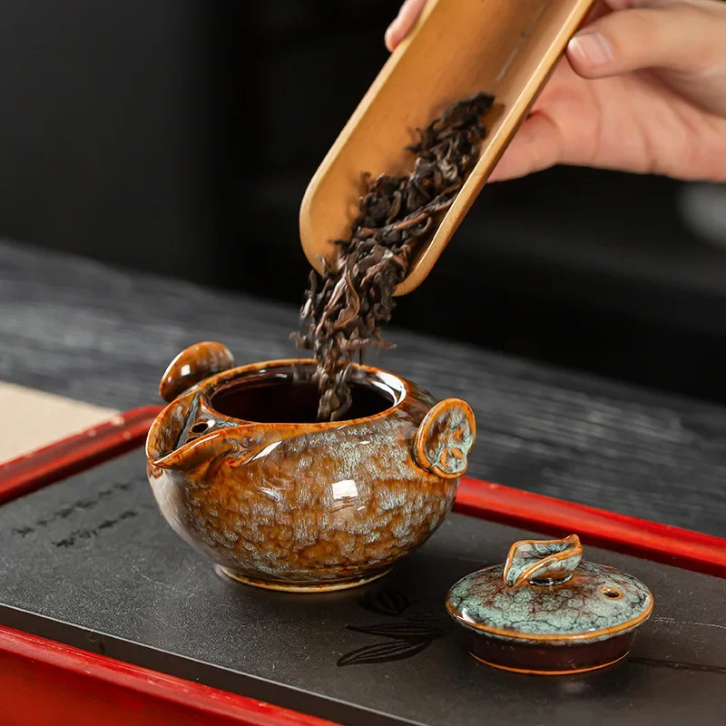 Kiln Transformation Kung Fu Tea Set Ceramic Home Teapot Cover Bowl Teacup