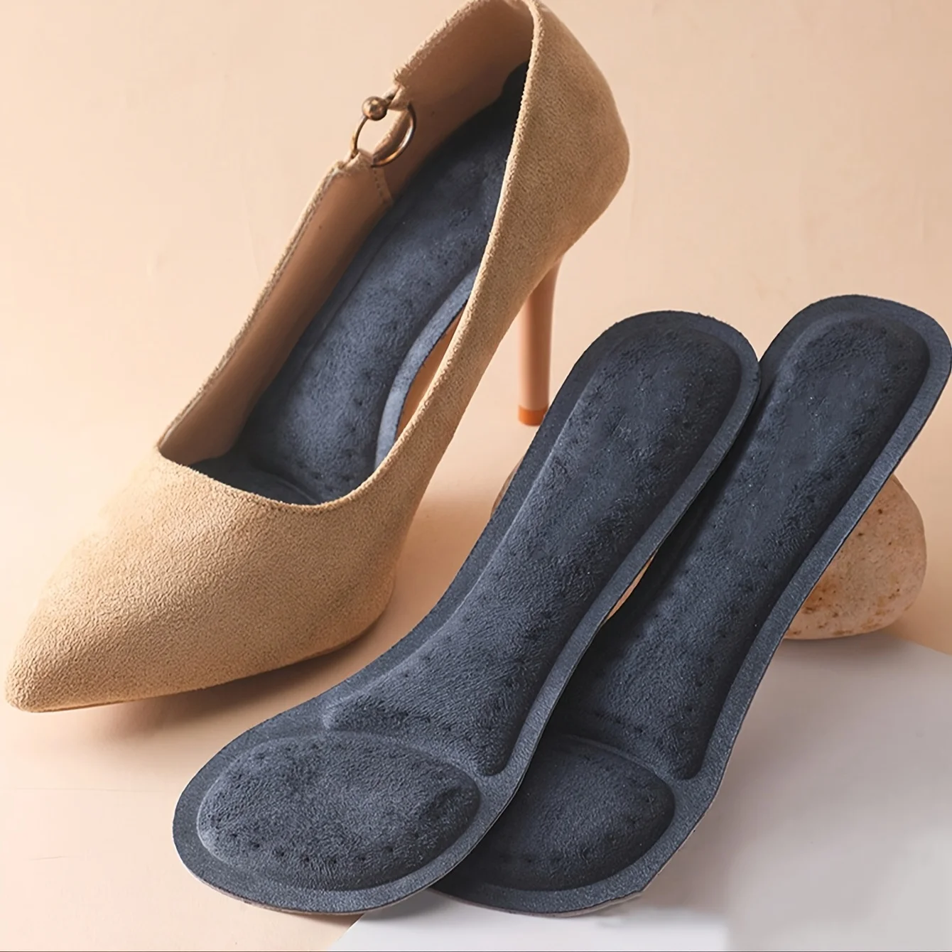 2pcs High Heeled Shoe Sole Pads Non-Slip Breathable Half Size Self-Adhesive Washable Comfort Inserts for Women image 5