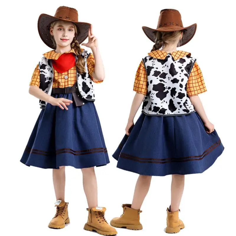 

Костюм на Хэллоуин для детей ex Woody, игрушка для косплея S, ковбой Вуди, детская одежда для вечеринок, подлинная китайская одежда