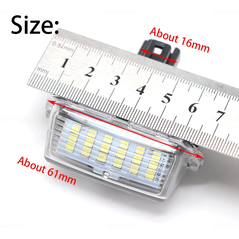 Canbus White For Toyota Yaris/Vitz Camry Corolla Prius C Ractis Verso S 2Pcs DC12V LED License Number Plate Light Lamp LED White