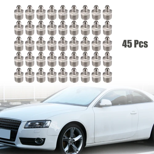 Imagen 2 del producto Uxcell-Juego de accesorios de pezón de engrase para motocicleta, 45 piezas, M6, M8, M12, recto, 45 grados, 90 grados, niquelado