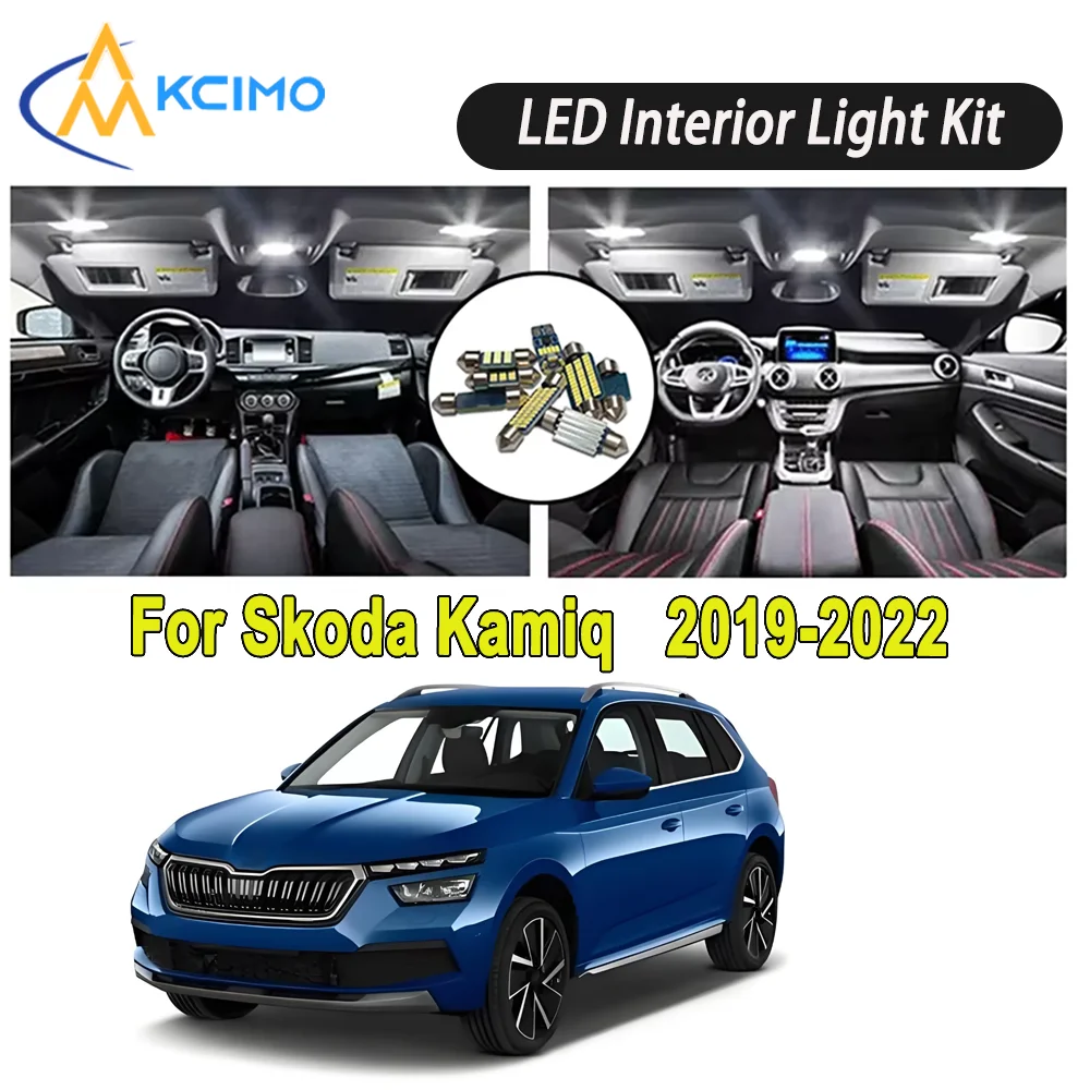 

New Light Bulb For Skoda Kamiq (2019-2022) Premium Bright LED Interior Dome Map Trunk Light Kit Car Led Lamps New Car LED Lights