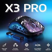 Attack Shark X3Pro Wireless Bluetooth Gaming Mouse PixArt PAW3395 26000dpi Optical Mouse Tri-Mode Connection Macro Gaming Mouse