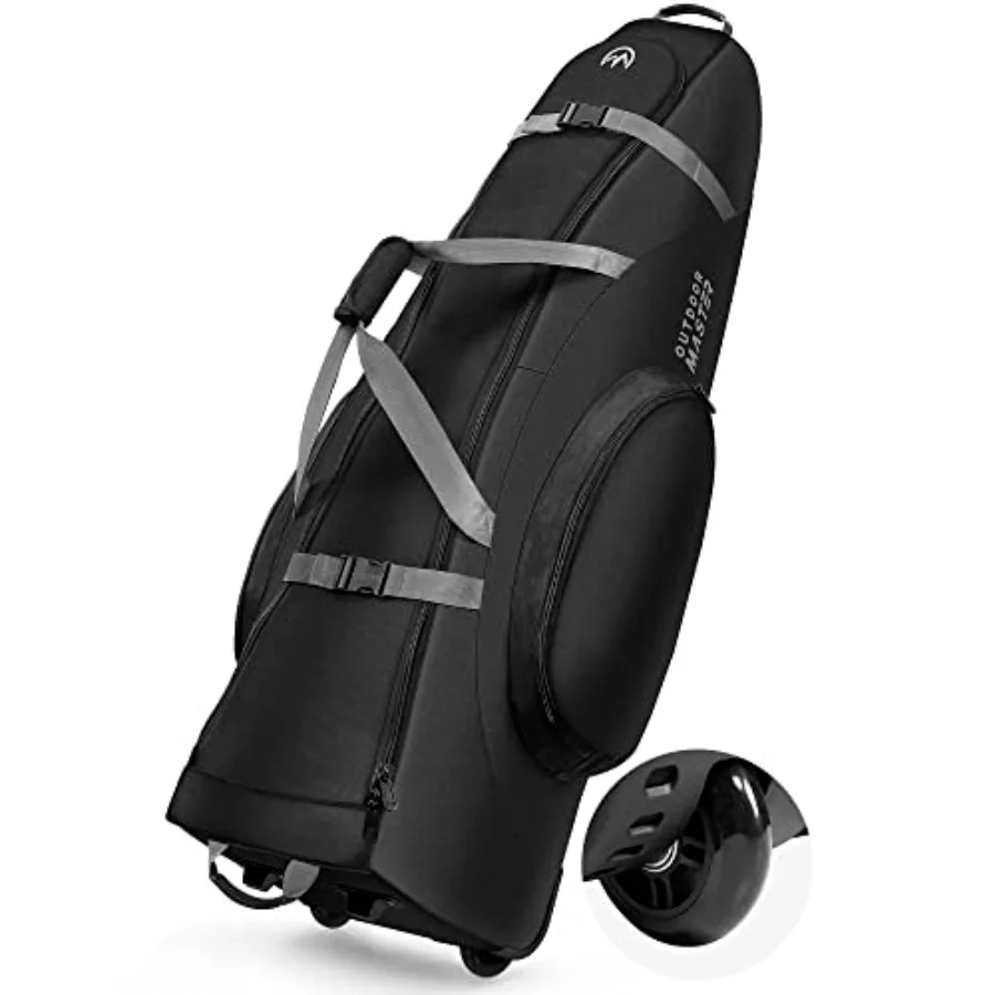 Padded Golf Travel Bag with Reinforced Wheels 900D Heavy Duty Oxford Wear-Resistant and Waterproof Golf Travel Case Soft-Sided