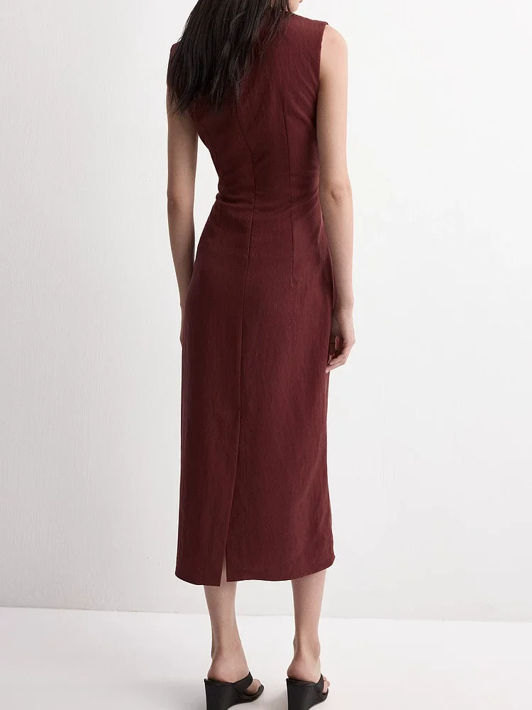 Fashionable Elegant round Neck Waistless Tie Vest Dress ZA2026 New Summer Women's Clothing Stylish Trendy Stage Costume