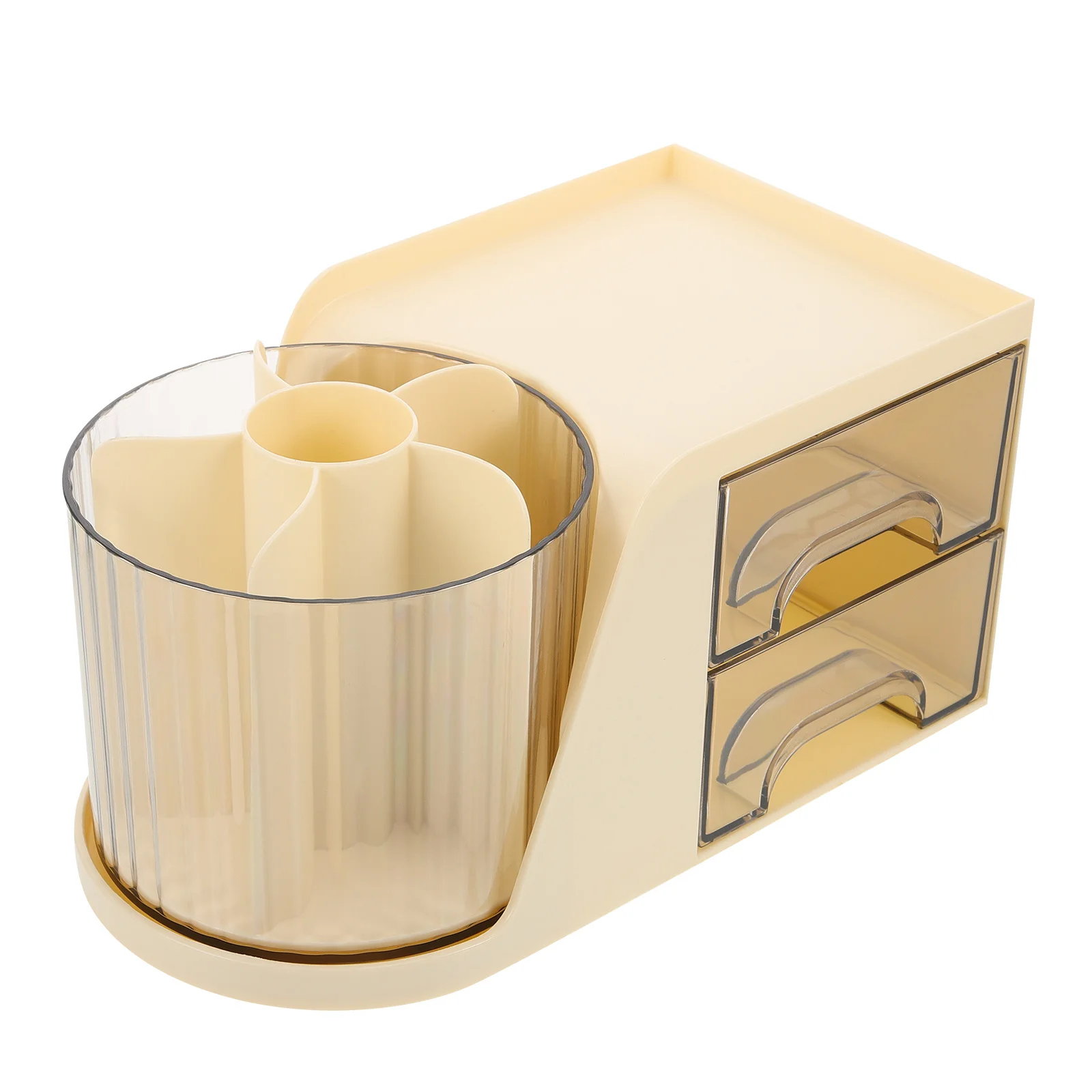 

Makeup Brush Storage Organizer Desktop Rotating Drawer Holder Large Capacity Tabletop Vanity Organizer Box