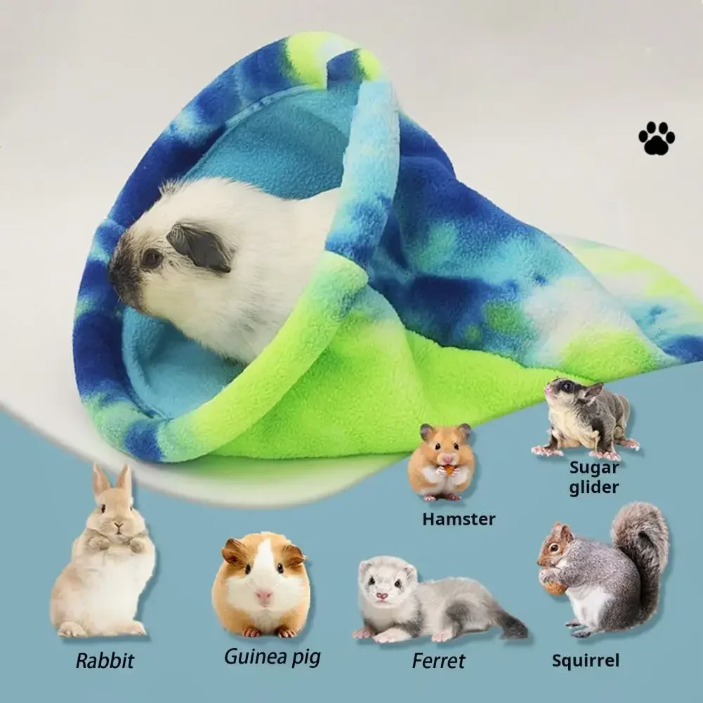 1Pc Small Pet Cozy Nest Exquisite Cozy Fleece Hideout Nest for Small Guinea Pig Snuggle Sack Hamster Sleeping Bag for Rabbit