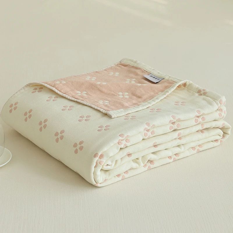 

A-Class Long-Staple Cotton Four-Layer Gauze Towel Blanket 100% Cotton Summer Cool Nap Cover Sheet Air Conditioning Blanket