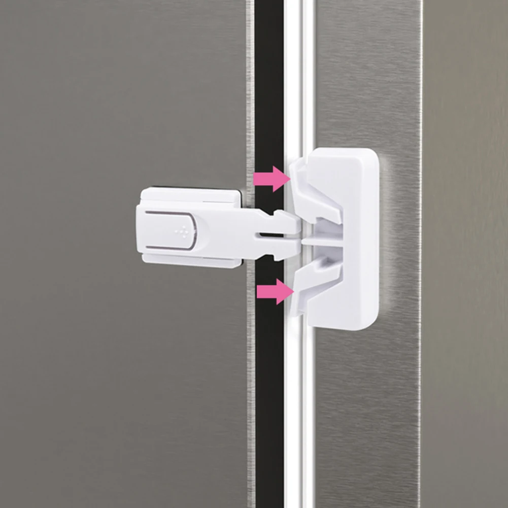 Childproof Refrigerator Lock Pet Safety Refrigerator/Fridge/Freezer Door Lock Automatically Lock While Closing Fridge Door Lock