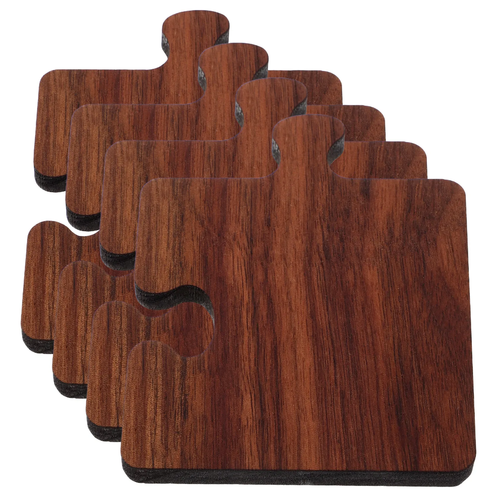 

4pcs Wooden Tea Coaster Set Natural Material Heat Protection Elegant Drink Insulation Cushion Tabletop Coffee Mug Mat Household