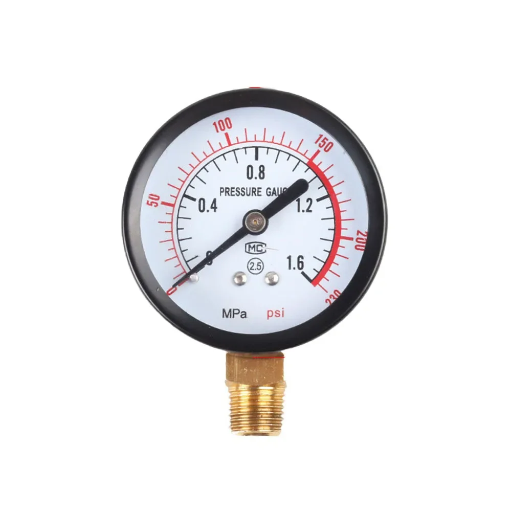 Y60 0-1.6Mpa 0-230PSI Pool Filter Water Pressure Manometre Pression Pressure Gauge Meter Manometer Pool Gauge 