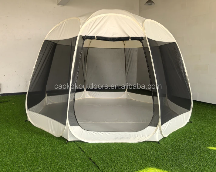 4-6 Persons Dome Pop-Up Tent Easy Screen House Sun Shade Shelter With Canopy