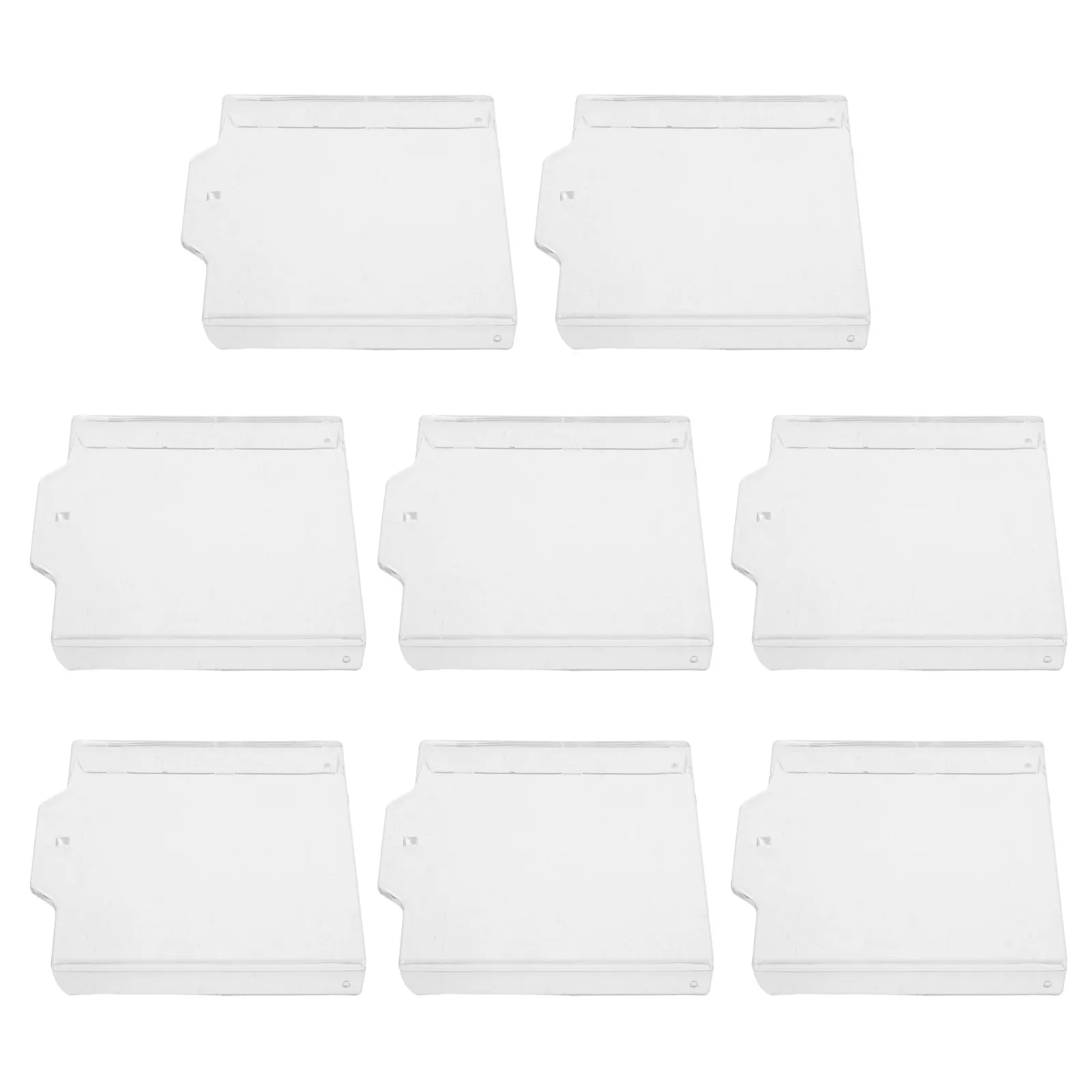 8pcs Emergency Button Cover Transparent Plastic Switch Protector For Fire Equipment Dustproof Push Button Guard Compatible With