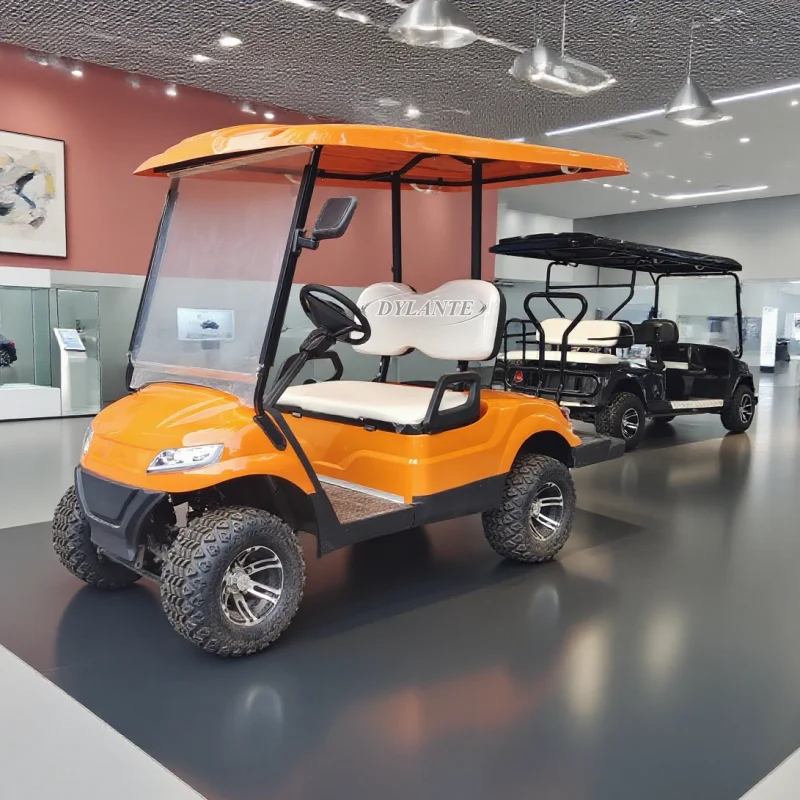 2026 New Model Style 2 4 6 8 Seat Sightseeing Bus Club Cart Electric Golf Buggy Hunting Cart for Adults