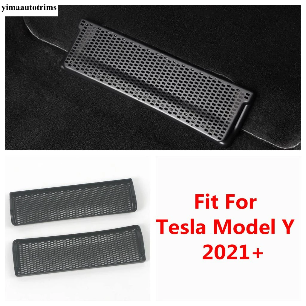 

Car Seat Under Floor Air AC Conditioning Vent Outlet Anti-Blocking Dust Cover Interior Accessories For Tesla Model Y 2021 2022