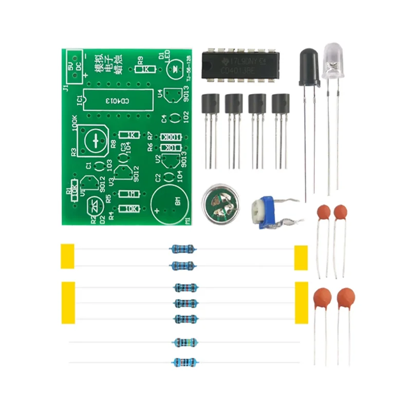 1PCS Simulation Electronic Candle DIY welding Kit Ignition + Blow Control Simulation Teaching and Training Circuit TJ-56-128