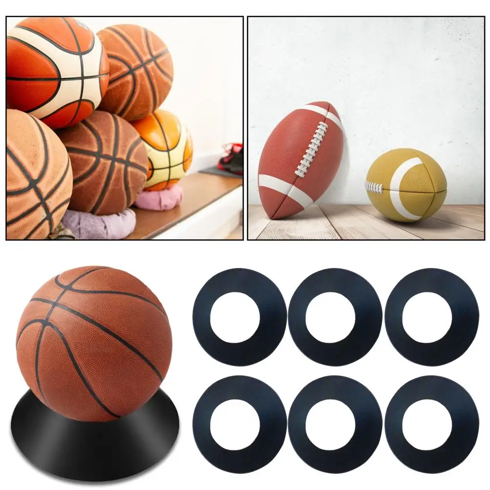 6Pcs Ball Display Stand Storage Racks High Stability Stackable Volleyball Softball Basketball Stand Holder