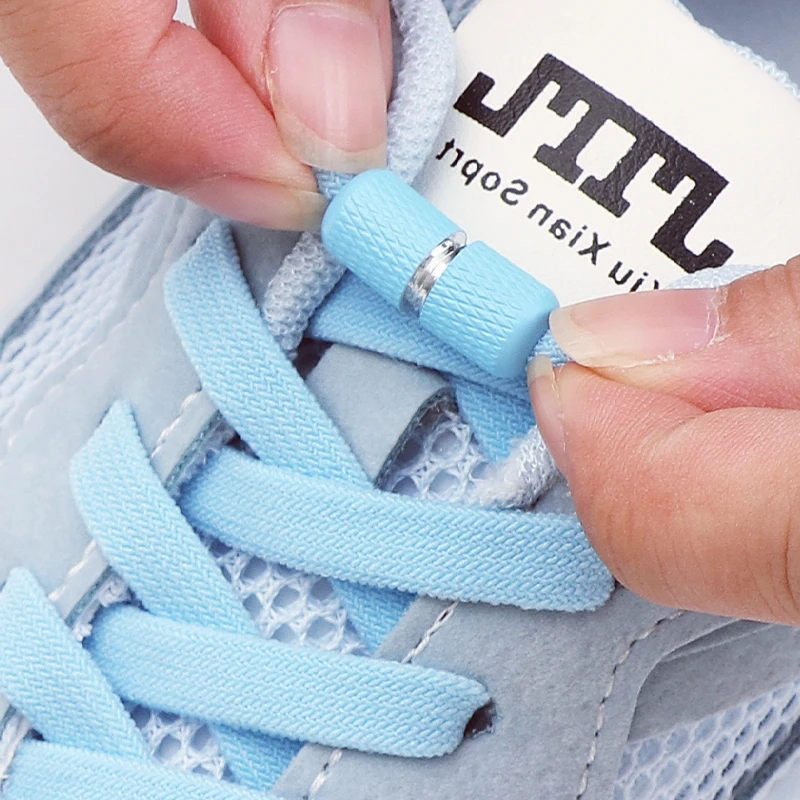 

1 Pair 0.8 cm Width Elastic Laces Sneakers Flats No Tie Shoelace Children Adults Quick Lace on/Off Shoelaces Shoes Accessories