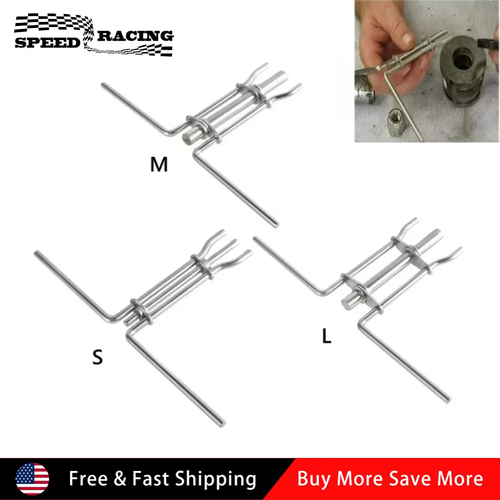 Universal S M L Stainless Steel Hydraulic Cylinder Piston Rod Seal U-cup Installer Tool 3pcs Boost Controller Repair Tool